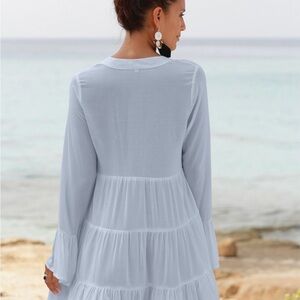 🕊️🩵Flowy Flared Sleeve Dress 🩵